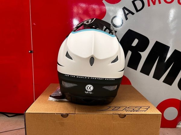 Casco Troy Lee Designs D3 2023 nero e bianco. Caschi BMX e MTB Verona. Protezioni bici