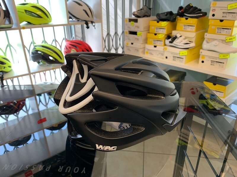 Casco Wag Nero e bianco - Casco bici MTB Mountain Bike a Verona