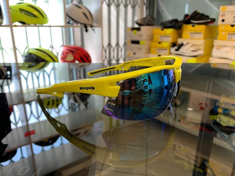 Occhiale bici Kayak giallo - Occhiali bicicletta. RMC Verona