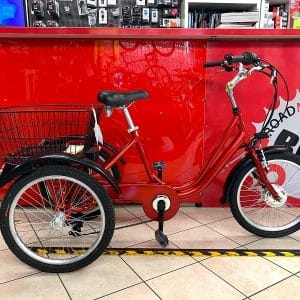 Triciclo elettrico Brera 20 rossa. City Bike Verona. Bici per città. RMC negozio di biciclette.