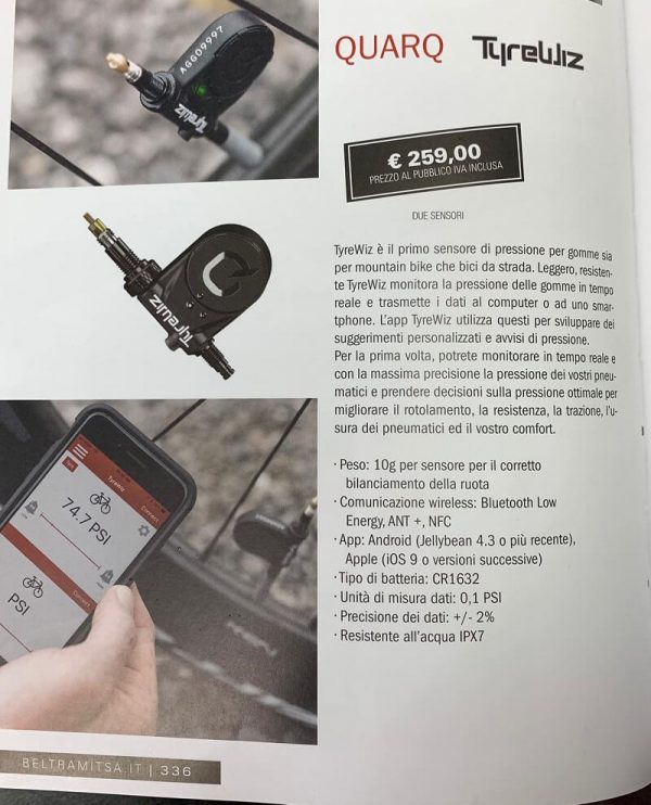 Sensore di pressione intelligente. Accessori per biciclette Verona. RMC negozio di bici Verona