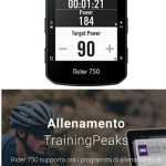 Bryton Rider 750, ciclo computer GPS touchscreen. Accessori per bici Verona. RMC negozio biciclette