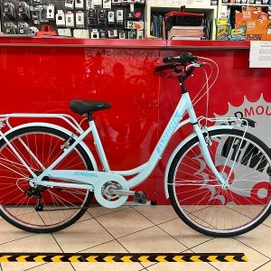 Brera Meneghina 26” azzurra. City Bike donna a Verona. Bici per città. RMC negozio biciclette Verona
