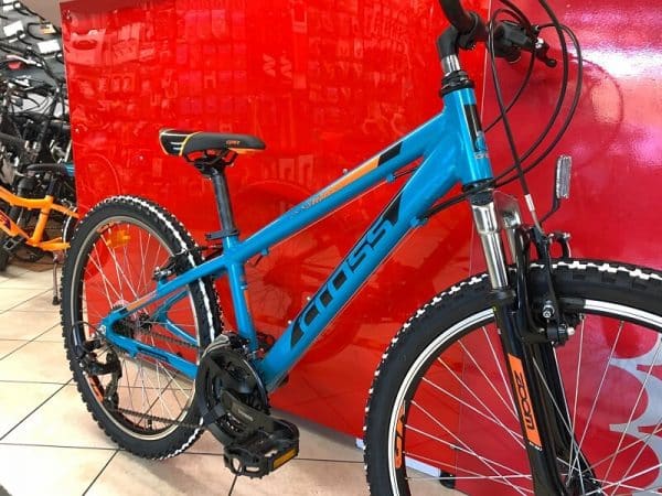 MTB Cross 24” azzurra. Bicicletta MTB Mountain Bike Verona. RMC negozio di bici a Verona