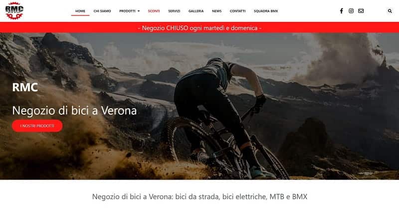Realizzazione sito web per negozio di bici